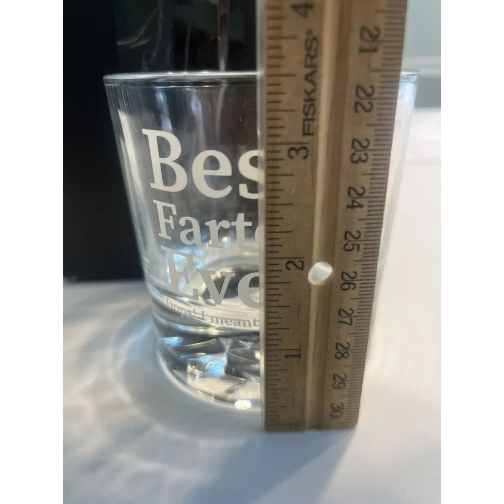 NIB Original Whiskey Glass “Best Farter Ever …Oops! I Meant Father” Old Fashion